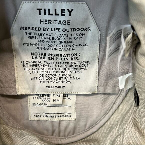 Tilley Heritage Collection (Size 7 1/8) Khaki 100% Cotton Outdoor Hat (NEW-NWT) - Picture 13 of 15